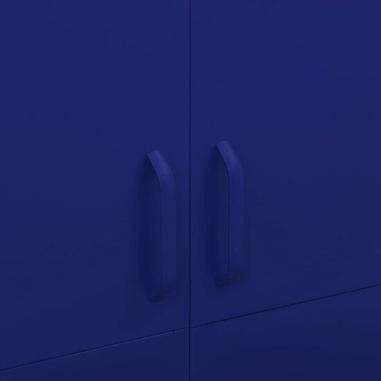 Kledingkast 90x50x180 cm staal marineblauw