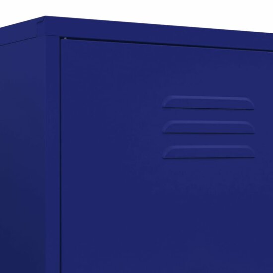 Kledingkast 90x50x180 cm staal marineblauw