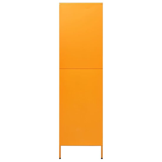 Kledingkast 90x50x180 cm staal mosterdgeel