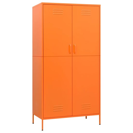 Kledingkast 90X50X180 Cm Staal Oranje orange