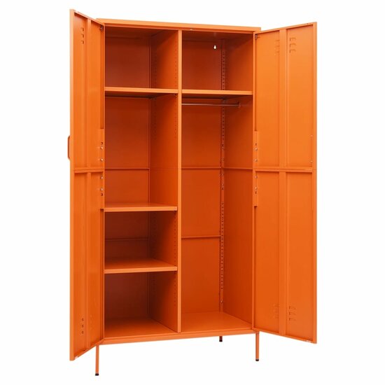 Kledingkast 90X50X180 Cm Staal Oranje orange