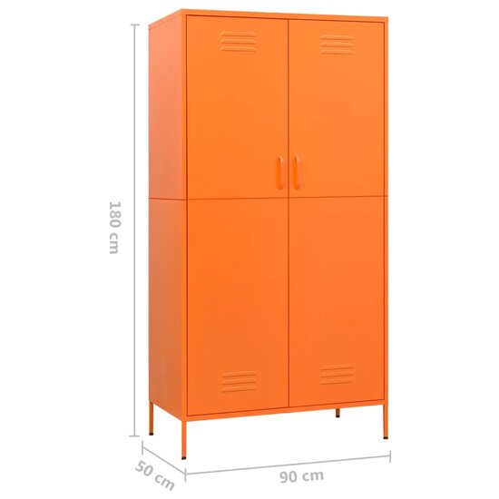 Kledingkast 90X50X180 Cm Staal Oranje orange