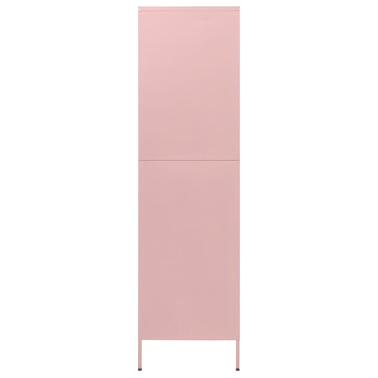 Kledingkast 90x50x180 cm staal roze