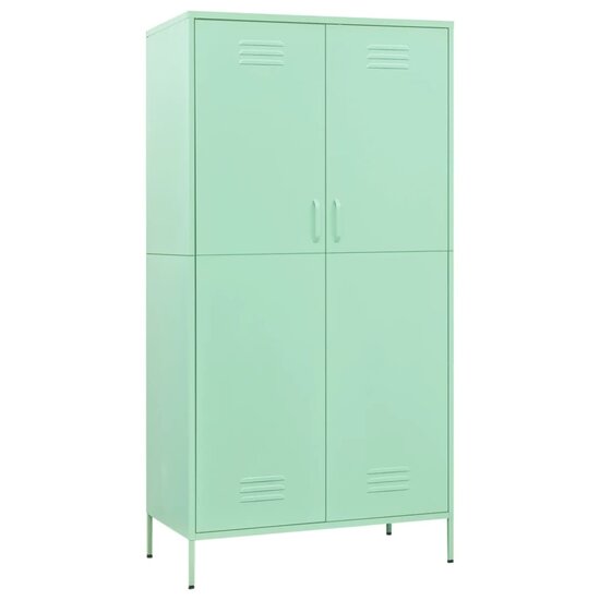 Kledingkast 90X50X180 Cm Staal Mintkleurig Mintgroen
