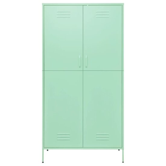 Kledingkast 90X50X180 Cm Staal Mintkleurig Mintgroen
