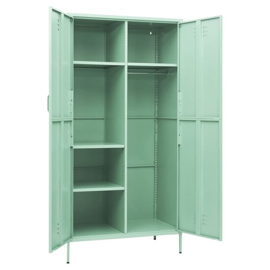 Kledingkast 90X50X180 Cm Staal Mintkleurig Mintgroen