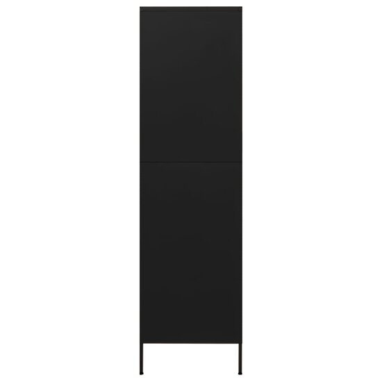 Kledingkast 90x50x180 cm staal zwart