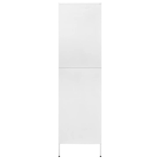 Kledingkast 90x50x180 cm staal wit