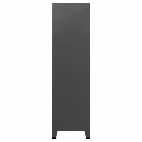 Kledingkast industrieel 90x50x180 cm metaal antracietkleurig