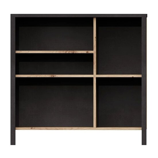 FMD Dressoir met 5 open vakken artisan eikenkleurig en donkergrijs Roze