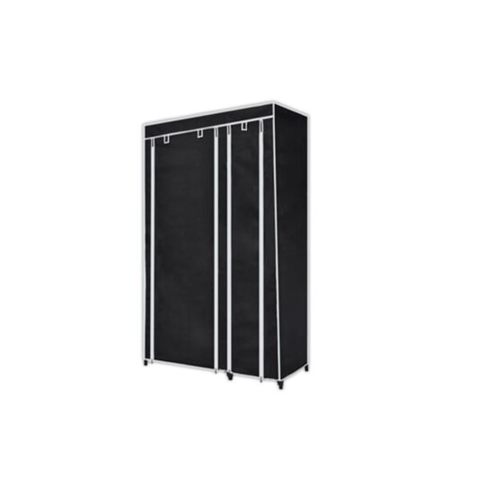 Kledingkast opvouwbaar 110x45x175 cm zwart