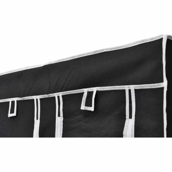 Kledingkast opvouwbaar 110x45x175 cm zwart