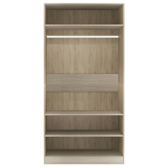 Kledingkast 100x50x200 cm bewerkt hout sonoma eikenkleurig
