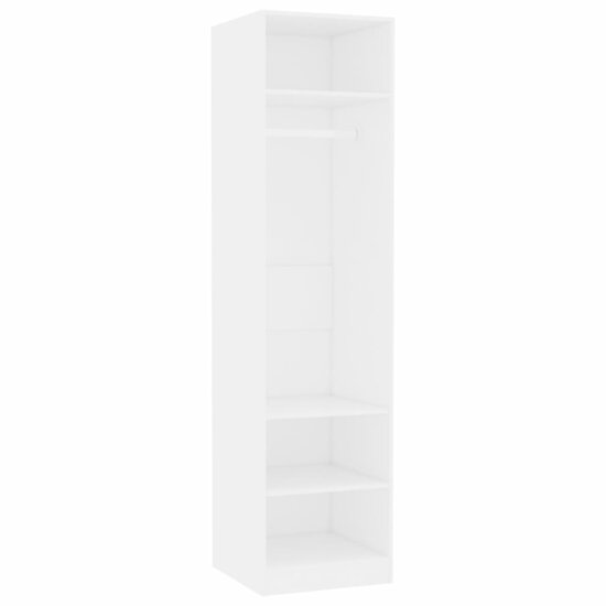 Kledingkast 50x50x200 cm bewerkt hout wit