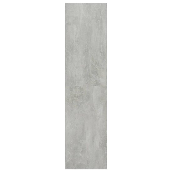 Kledingkast Bewerkt Hout Betongrijs 3 schappen 50 x 50 x 200 cm
