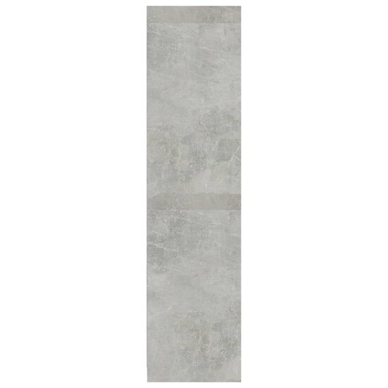 Kledingkast met lades 50x50x200 cm bewerkt hout betongrijs