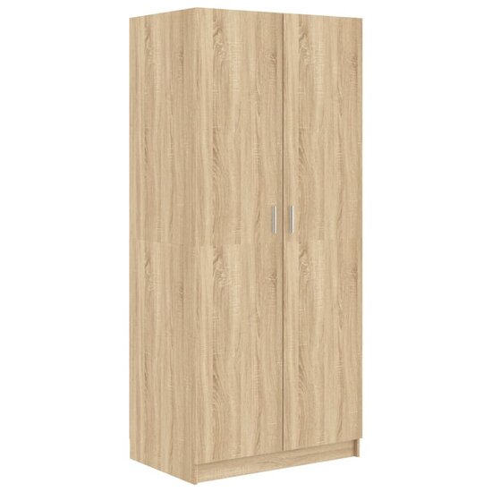 Kledingkast 80x52x180 cm bewerkt hout sonoma eikenkleurig