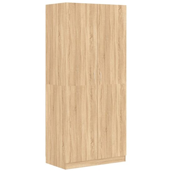 Kledingkast 90X52X200 Cm Bewerkt Hout Kleurig Sonoma eiken