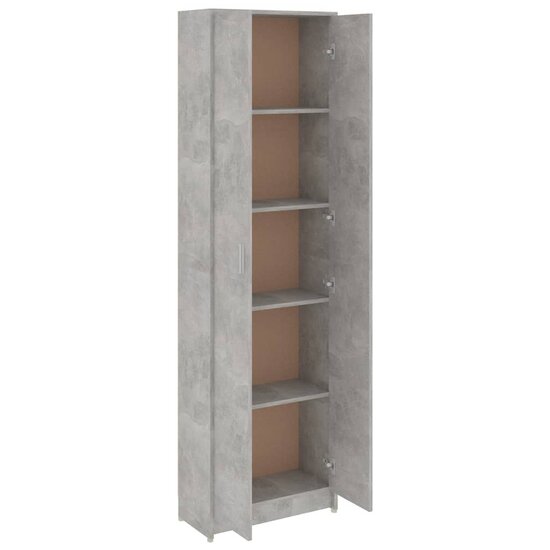 Gangkast 55x25x189 cm bewerkt hout betongrijs
