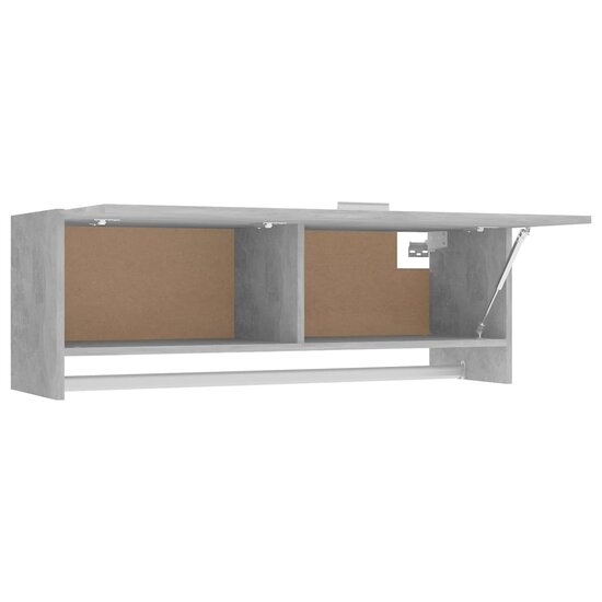 Kledingkast 100X32,5X35 Cm Bewerkt Hout 100 x 32.5 x 35 cm Betongrijs