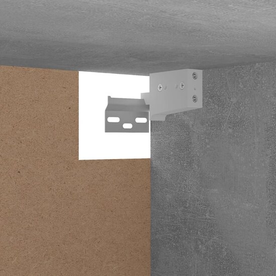 Kledingkast 100X32,5X35 Cm Bewerkt Hout 100 x 32.5 x 35 cm Betongrijs