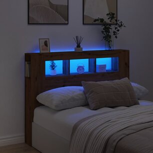 Hoofdeinde Met Led 140X18,5X103,5 Cm Hout Artisanaal Eikenkleur 140 x 103.5 cm artisanaal eikenkleurig Hoofdeinde Met Led 140X18,5X103,5 Cm Hout Artisanaal Eikenkleur 140 x 103.5 cm artisanaal eikenkleurig