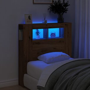 Hoofdeinde Met Led 100X18,5X103,5 Cm Hout Artisanaal Eikenkleur 100 x 103.5 cm artisanaal eikenkleurig Hoofdeinde Met Led 100X18,5X103,5 Cm Hout Artisanaal Eikenkleur 100 x 103.5 cm artisanaal eikenkleurig